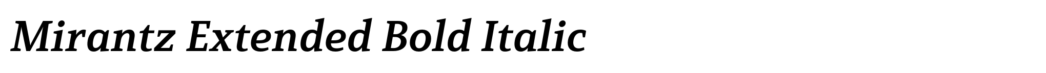 Mirantz Extended Bold Italic image